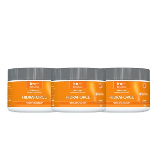 Máscara Hidraforce 350g PRO (3 itens) | bn.Cachos Máscara Hidraforce 350g PRO (3 itens) | bn.Cachos